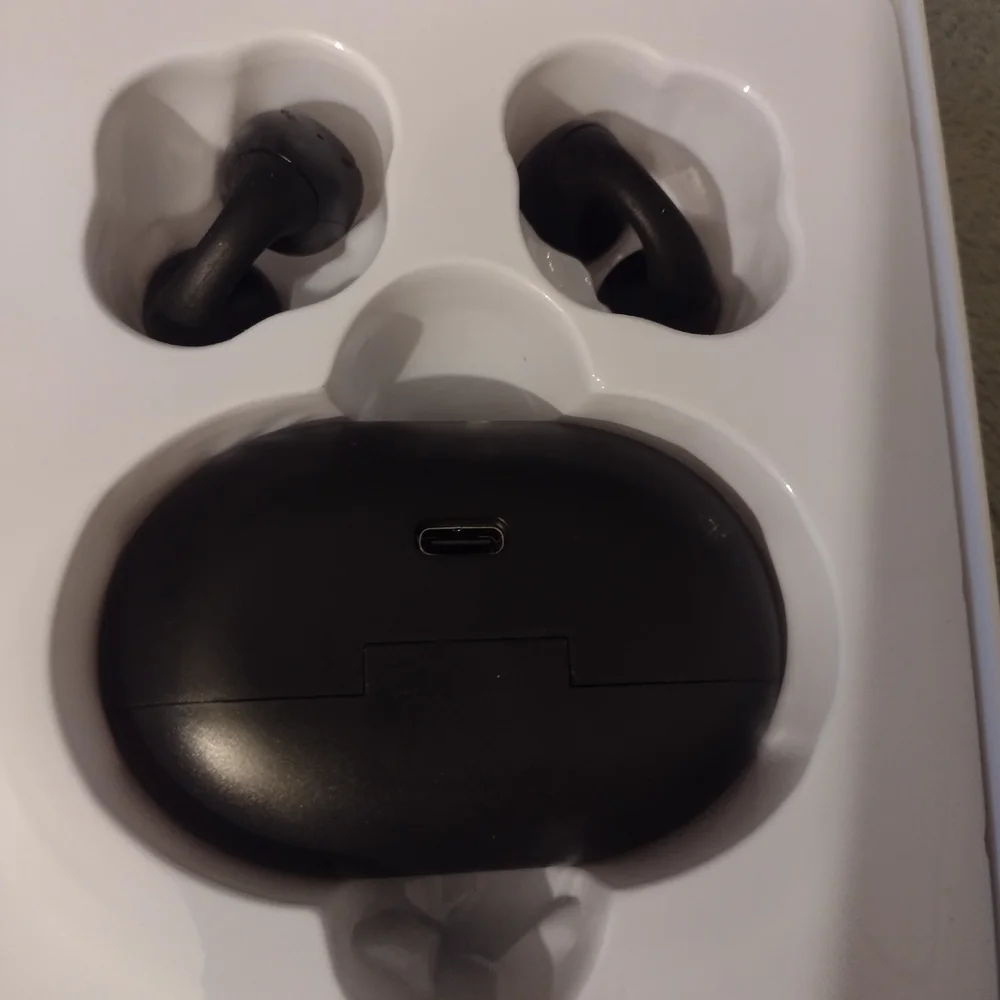 Black Wireless Earbuds with LED Display